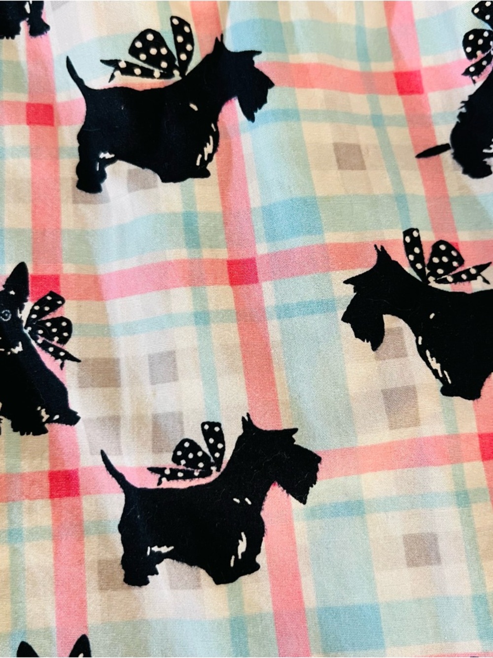 Hell Bunny Scottie Skirt SZ Med Retro Flare Swing Dance Knee Length Dog Lover - Picture 14 of 14